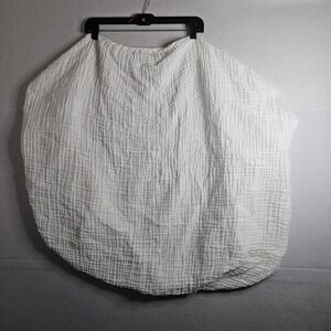 Babyletto White Muslin Cotton Oval Mini Crib Fitted Sheet T29435